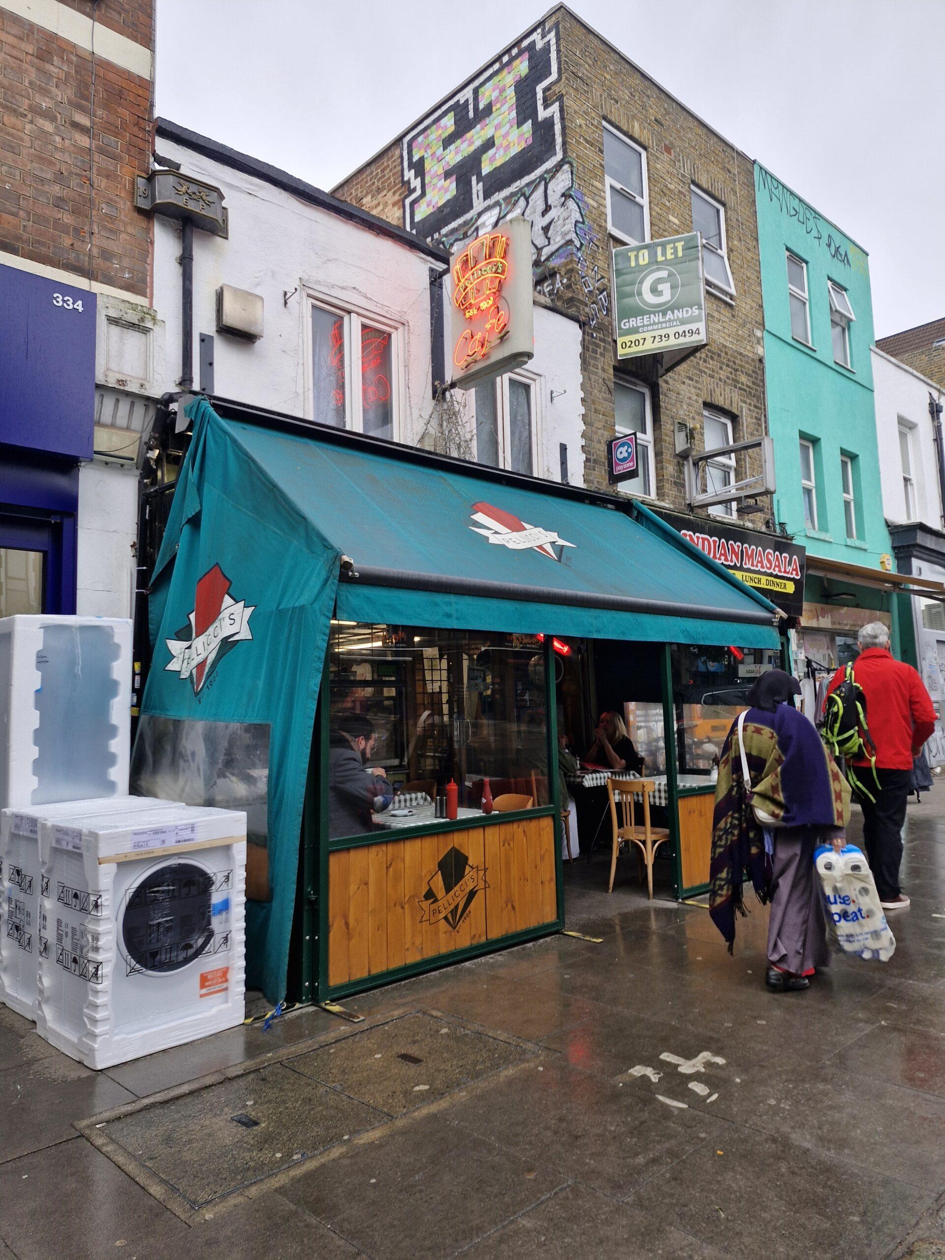 Historic E Pellicci café on Bethnal Green Road