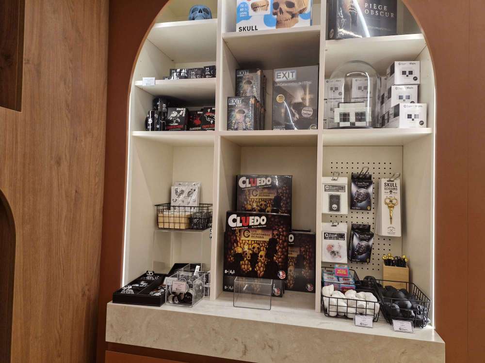 Paris Catacombs Guide gift shop 