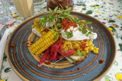 Bramble Glasgow Review: Southside Glasgow Brunch cajun corn toast