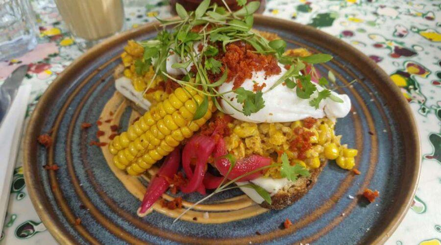 Bramble Glasgow Review: Southside Glasgow Brunch cajun corn toast