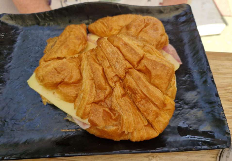 ham and cheese croissant Breakfast in Frigiliana: La Bocatería de Nuria Review