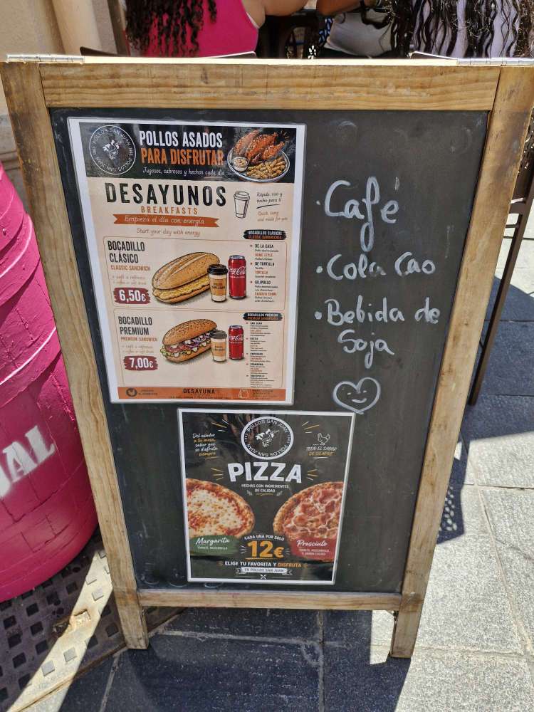 menu Pollos San Juan Malaga Review – Tasty Roast Chicken in Malaga City Centre