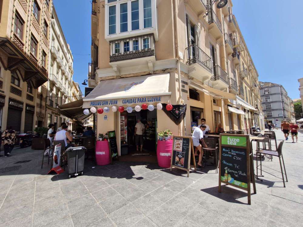 outside Pollos San Juan Malaga Review – Tasty Roast Chicken in Malaga City Centre