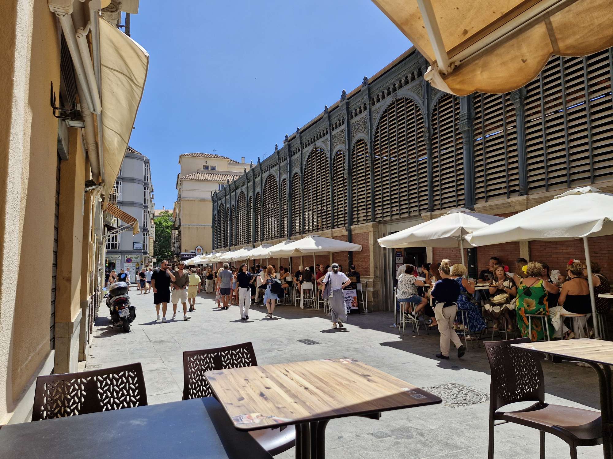 View from seating area Pollos San Juan Malaga Review – Tasty Roast Chicken in Malaga City Centre