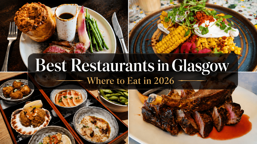 Selection of dishes from restaurants featured in the Foodie Explorers best restaurants in Glasgow guide